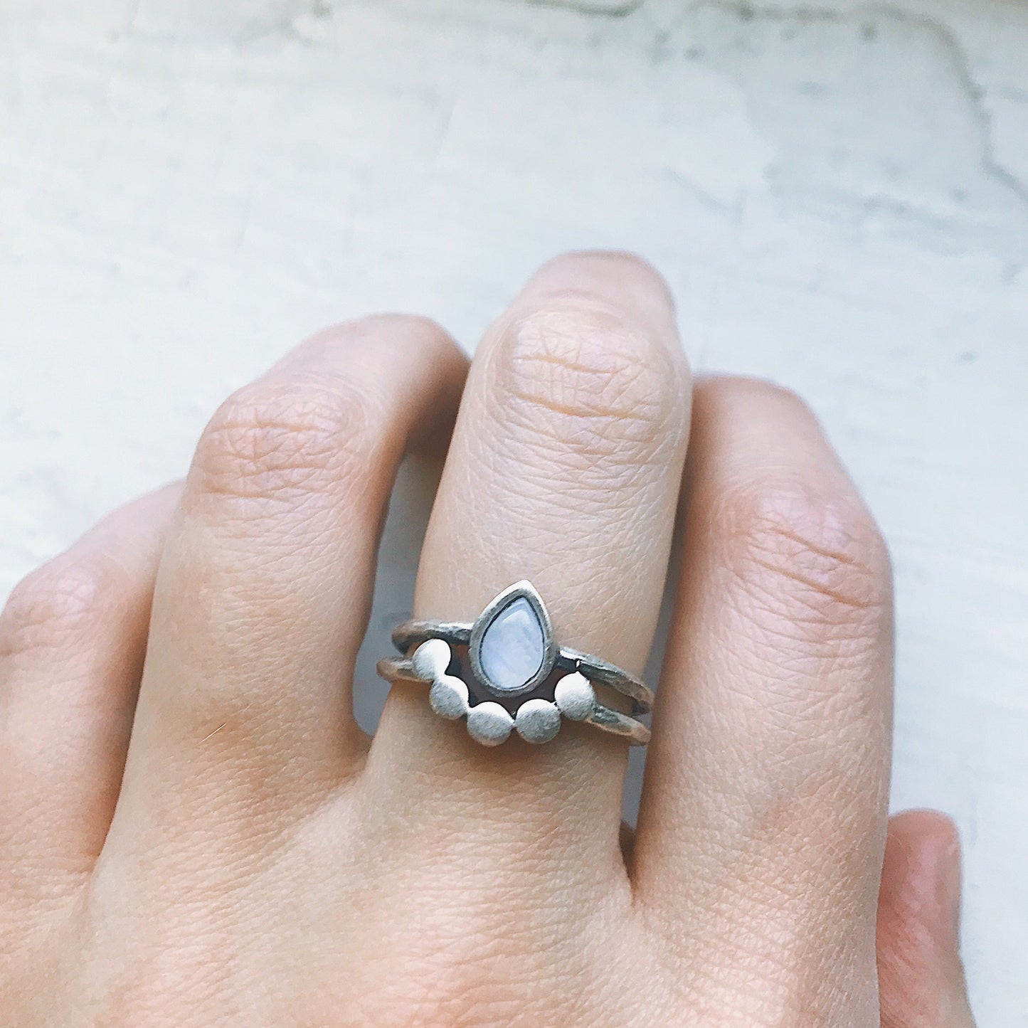 Moondrop Moonstone Ring